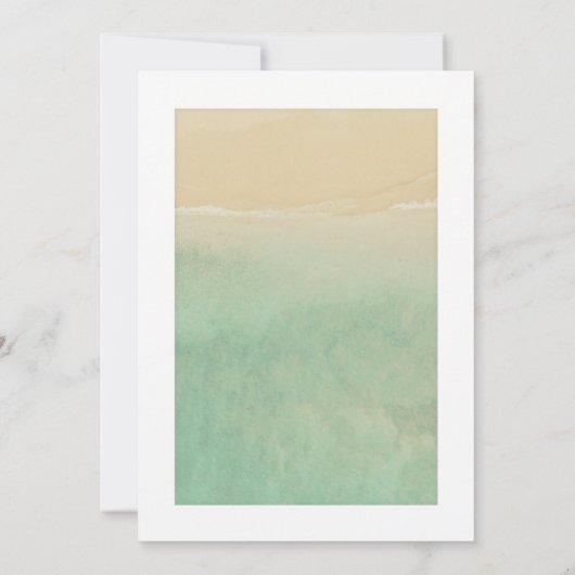 Invitation Watercolor Beach Palm Tree Boho Mariage (Dos)