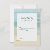 Invitation Watercolor Beach Starfish Wedding RSVP (Devant)