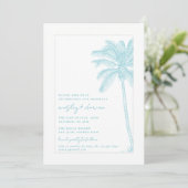 Invitation Watercolor Beach Sur La Plage Mariage (Debout devant)