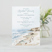 Invitation Watercolor BeachDouche nuptiale (Debout devant)
