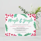 Invitation Watercolor Berries Mingle & Jingle (Debout devant)