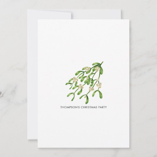 Invitation Watercolor Berry Branches Noël (Dos)