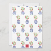 Invitation Watercolor Blue Bows & Red Strawberries Party (Dos)