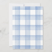 Invitation watercolor blue Silly Goose Gingham Ribbon girl (Dos)