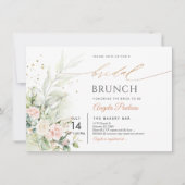 Invitation Watercolor Blush Cream Rose Bridal Brunch (Devant)