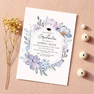 Invitation Watercolor Blush Floral 2025 Graduation Party