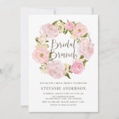 Invitation Watercolor Blush Pink Wreath Bridal Brunch (Devant)