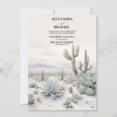 Invitation Watercolor Boho Desert Mountain Mariage (Devant)