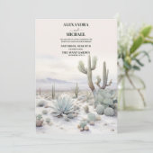 Invitation Watercolor Boho Desert Mountain Mariage (Debout devant)