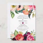 Invitation Watercolor Boho Floral Engagement Party (Devant)