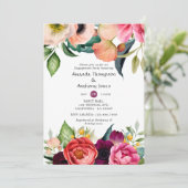 Invitation Watercolor Boho Floral Engagement Party (Debout devant)