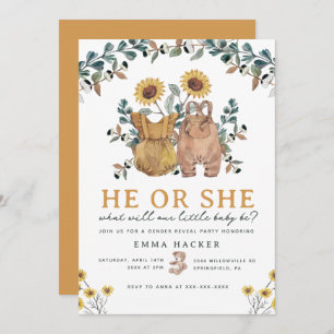 Invitation Watercolor Boho Floral Genre Revevela Party