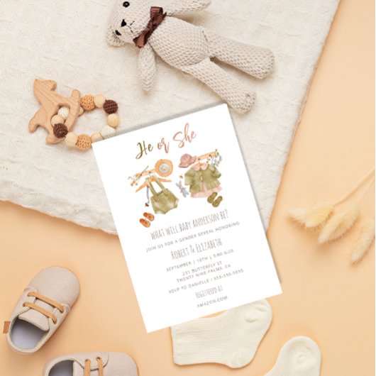 Invitation Watercolor Boho Genre Revela Party