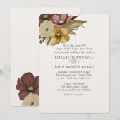 Invitation Watercolor Boho Neutral Wedding  (Devant / Derrière)