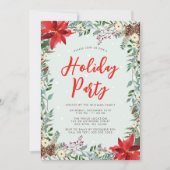 Invitation Watercolor Bois verdure Fête de vacances (Devant)