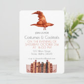 Invitation Watercolor Books Halloween Party (Debout devant)