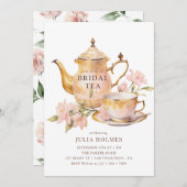 Invitation Watercolor  Botanical Bridal Tea Shower (Devant / Derrière)