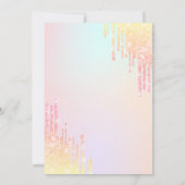 Invitation Watercolor Bow Glitter Drips Colorful Quinceañera (Dos)