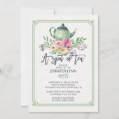 Invitation Watercolor Bridal Shower Spot of Tea Shower Invite (Devant)