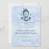 Invitation Watercolor Buddha Head  Buddhism Wedding Ceremony  (Devant)