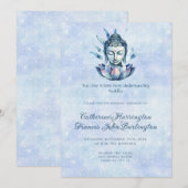 Invitation Watercolor Buddha Head  Buddhism Wedding Ceremony  (Devant / Derrière)