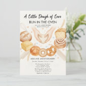 Invitation watercolor Bun in the Oven Bakery Baby Shower (Debout devant)