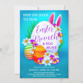 Invitation Watercolor Bunny Egg Hunt & Easter Sunday Brunch (Devant)