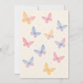 Invitation Watercolor Butterfly 1st Birthday Party (Dos)