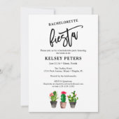 Invitation Watercolor Cactus Fiesta Bachelorette (Devant)