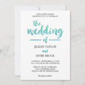 Invitation Watercolor Calligraphie Destination Beach Wedding (Devant)