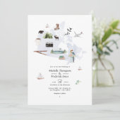 Invitation Watercolor Canada Destination Wedding (Debout devant)