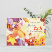 Invitation Watercolor Candy fête d'anniversaire (Debout devant)