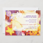 Invitation Watercolor Candy fête d'anniversaire (Dos)