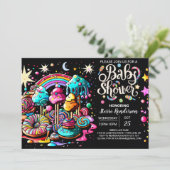 Invitation Watercolor Candy Wonderland Baby shower (Debout devant)