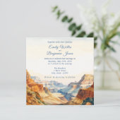 Invitation Watercolor Canyon Desert Mariage du parc national (Debout devant)