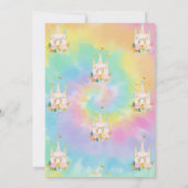 Invitation Watercolor Castle Flowers Tie Dye Anniversaire (Dos)