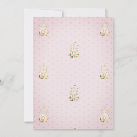 Invitation Watercolor Castle Parties scintillant Cadre Annive (Dos)