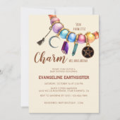 Invitation Watercolor Charm Bracelet Pagan Babyshower (Devant)
