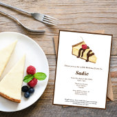 Invitation Watercolor Cheesecake Elegant Birthday