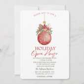 Invitation Watercolor Christmas Ball Holiday (Devant)