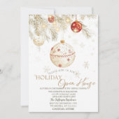Invitation Watercolor Christmas Balls Sparkhouse Open House (Devant)