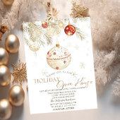 Invitation Watercolor Christmas Balls Sparkhouse Open House