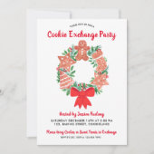 Invitation Watercolor Christmas Cookie Exchange Party (Devant)