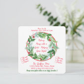 Invitation Watercolor Christmas MAHJONG Holiday Party (Debout devant)