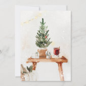 Invitation Watercolor Christmas Tree & Garland Holiday Party (Dos)