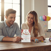 Invitation Watercolor Circus Elephant First Birthday