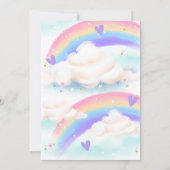 Invitation Watercolor Cloud 9 Arc-en-Ciel (Dos)