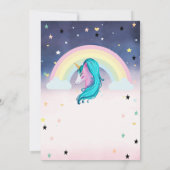 Invitation Watercolor Cloud Rainbow Stars Ombre Baby shower (Dos)