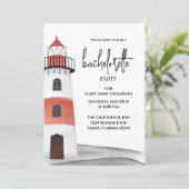 Invitation Watercolor Coastal Bachelorette Party Custom (Debout devant)