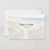 Invitation Watercolor Coastal New England Wedding RSVP Reply (Dos)
